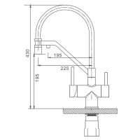 Смеситель для кухни Splenka S70.62.03 Золото матовое Белый — фото 43, Смесители для кухни