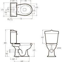 Унитаз компакт Migliore Impero 20800 без бачка и сиденья — фото 3, Унитазы