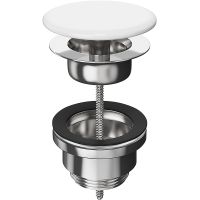 Донный клапан Kerama Marazzi DRR.1/WHT Белый глянцевый — фото 1, Донные клапаны