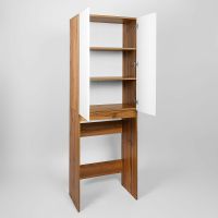 Шкаф пенал VIANT Бостон 65 VBOS645-SHSM над стиральной машиной Белый Дуб Вотан — фото 4, Мебель для ванной