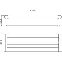 Полка для полотенец Rav Slezak Yukon YUA0704CB Хром Белый — фото 2, Полки для полотенец