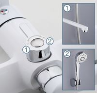 Товар: Смеситель для ванны Frap H41 F2241 универсальный Белый Хром - фото 12 Смеситель для ванны Frap H41 F2241 универсальный Белый Хром — фото 12, Смесители