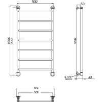 Товар: Водяной полотенцесушитель Тругор Аспект 1 НП 100x50 Черный - фото 2 Водяной полотенцесушитель Тругор Аспект 1 НП 100x50 Черный — фото 2, Водяные полотенцесушители