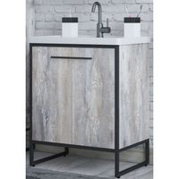 Тумба под раковину Corozo Айрон 70 SD-00000343 Черный антик — фото 1, Мебель для ванной