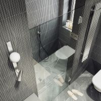 Душевая дверь Maybah Glass MGD-507-4 705x1950 на петлях Хром глянцевый стекло прозрачное — фото 4, Душевые двери в нишу