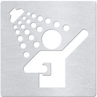 Табличка Душевая Bemeta Hotel 111022075 Хром матовый — фото 1, Таблички для санузла и общественных мест