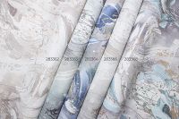 Обои Accento Flamenco 283368 Винил на флизелине (1,06*10,05) Сиреневый/Бирюзовый/Золото, Абстракция/Цветы — фото 5, Обои для стен