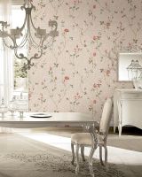 Обои Prima Italiana Colomba 80604 Винил на флизелине (1,06*10) Бежевый/Зеленый/Розовый, Вензель/Цветы — фото 2, Обои для стен