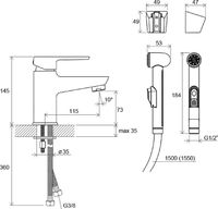 Товар: Смеситель для раковины Ravak BM 011.00 X070076 с гигиеническим душем Хром - фото 3 Смеситель для раковины Ravak BM 011.00 X070076 с гигиеническим душем Хром — фото 3, Смесители