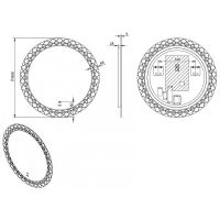 Зеркало Esbano 68 ESMI3599FD с подсветкой с сенсорным выключателем и подогревом — фото 3, Зеркала в ванную комнату