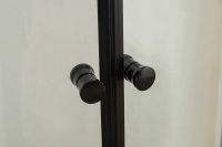 Душевой уголок Orange E01-100TB 100x100 профиль Черный стекло прозрачное — фото 6, Душевые уголки четверть круга