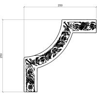 Угловой элемент Европласт 1.52.348 250x25x250 мм — фото 2, Молдинги