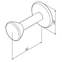 Крючок для халата AM.PM Sensation A3035800 Хром — фото 8, Крючки для полотенец