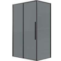 Душевая стенка Grossman Galaxy 90 200.K33.01.90.21.10 профиль Черный матовый стекло тонированное — фото 2, Боковые стенки