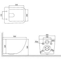 Унитаз Olive's Artis AR30116DP подвесной с сиденьем Микролифт — фото 3, Подвесные унитазы