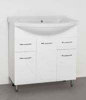 Тумба под раковину Style Line Эко Фьюжн 26 Эльбрус 80 Белый глянец арт-ЛС-00000076 — фото 6, Тумбы под раковину