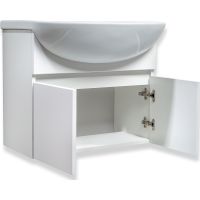 Тумба под раковину Runo Лада 60 00-00001368 подвесная Белая — фото 2, Тумбы под раковину