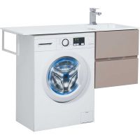 Тумба под раковину Aquanet Алвита 120 R 243661 подвесная Капучино — фото 1, Мебель для ванной