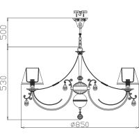 Люстра Maytoni Royal Classic Soffia RC093-PL-08-R Бежевая Бронза — фото 4, Люстры