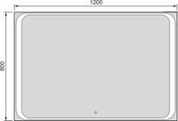 Зеркало Jorno Modul 120 Mоl.02.120/W с подсветкой с сенсорным выключателем — фото 10, Зеркала в ванную комнату