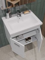 Тумба с раковиной Orange Таис 60 TP2-TUW+RA подвесная Белый глянец — фото 3, Тумбы с раковиной