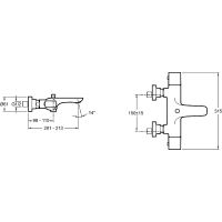 Смеситель для ванны Jacob Delafon Aleo E72286-CP с термостатом Хром — фото 5, Смеситель для ванны