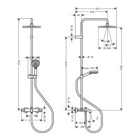 Товар: Душевая система Hansgrohe Vernis Blend Showerpipe 26899670 с термостатом Черная матовая - фото 2 Душевая система Hansgrohe Vernis Blend Showerpipe 26899670 с термостатом Черная матовая — фото 2, Душевое оборудование. Душевая программа
