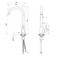 Смеситель для кухни Olive's Balear 13435-1BLW Белый матовый — фото 2, Смесители для кухни