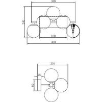 Настенный светильник Maytoni Modern Dallas MOD547WL-05G Янтарный Золото — фото 2, Бра