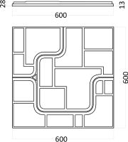 Гипсовая 3д панель Artpole Space-1 D-0006-1 600x600 мм — фото 9, Гипсовые 3Д панели