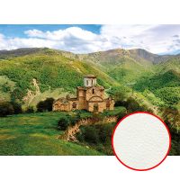 Фреска Ortograf Горы 30921 Фактура флок FLK Флизелин (3,7*2,7) Зеленый/Голубой/Бежевый, Горы/Замки/Пейзаж — фото 1, Фрески