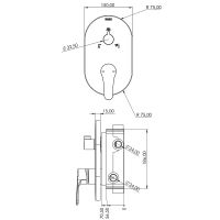 Душевая система Teska Amos AS3400 Хром — фото 2, Встраиваемые душевые комплекты