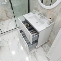 Товар: Тумба под раковину Caprigo Valletta 80 35317-SF027 Белая матовая - фото 3 Тумба под раковину Caprigo Valletta 80 35317-SF027 Белая матовая — фото 3, Мебель для ванной