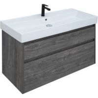 Тумба под раковину Aquanet Nova Lite Slim Synergy 100 249941 подвесная Дуб рошелье — фото 1, Тумбы под раковину