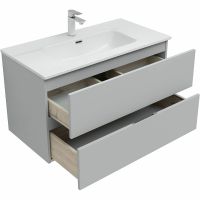 Товар: Тумба под раковину Aquanet Алвита New 90 303922 подвесная Серая матовая - фото 8 Тумба под раковину Aquanet Алвита New 90 303922 подвесная Серая матовая — фото 8, Тумбы под раковину