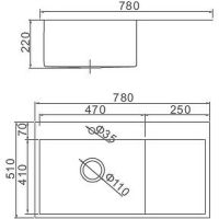 Кухонная мойка Aflorn Premium 78 AF97851F-L Графит — фото 5, Кухонные мойки