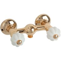 Смеситель для душа Migliore Olivia 19022 Золото Белый — фото 1, Смеситель для душа