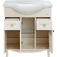 Тумба с раковиной Misty Шармель 80 УТ000001877 Бежевая — фото 2, Мебель для ванной