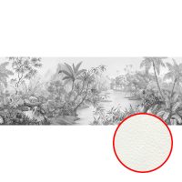 Фреска Ortograf Its Jungle 33664 Фактура флок FLK Флизелин (8*3) Серый, Деревья — фото 1, Фрески