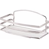 Полка корзина Tekno-tel BK084SSM Хром — фото 1, Полки для ванной и душа