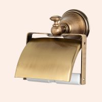 Держатель туалетной бумаги TW Harmony TWHA219br с крышкой Бронза — фото 2, Держатели туалетной бумаги