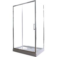 Душевой уголок Ceruttispa Gloria 120x80 профиль Хром стекло прозрачное — фото 3, Прямоугольные душевые уголки