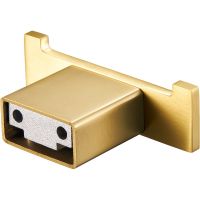 Двойной крючок Milacio Ultra MCU.950.GD Брашированное золото — фото 2, Крючки для полотенец
