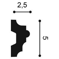 Молдинг Orac Decor P9040 2000x50x25 мм — фото 2, Молдинги