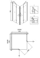 Душевой уголок Niagara Nova 90х90 NG-6613-08 профиль Хром стекло прозрачное арт-66130811 — фото 3, Квадратные душевые уголки