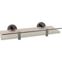 Стеклянная полка Rav Slezak Colorado COA0900/30MGK Серый металлик крацованный — фото 1, Полки для ванной и душа