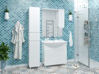 Тумба с раковиной Misty Чегет 85 УТ000013349 Белая глянцевая — фото 7, Тумбы с раковиной