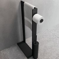 Напольная стойка Novellini Kuadra R90AKFPSRS-H Черная матовая — фото 1, Стойки - набор держателей