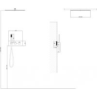 Душевая система Abber Daheim AF8255 с термостатом Хром — фото 3, Встраиваемые душевые комплекты