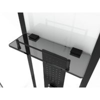 Душевая кабина Black&White Galaxy 8002900 с гидромассажем профиль Черный задняя стенка Белая — фото 7, Душевые кабины